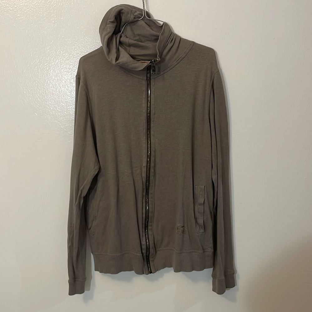Lightweight Hooded Zip-Up Jacket - Taupe
